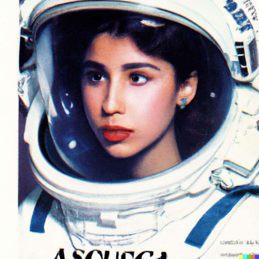 an astronaut, front cover of Vogue, 1990